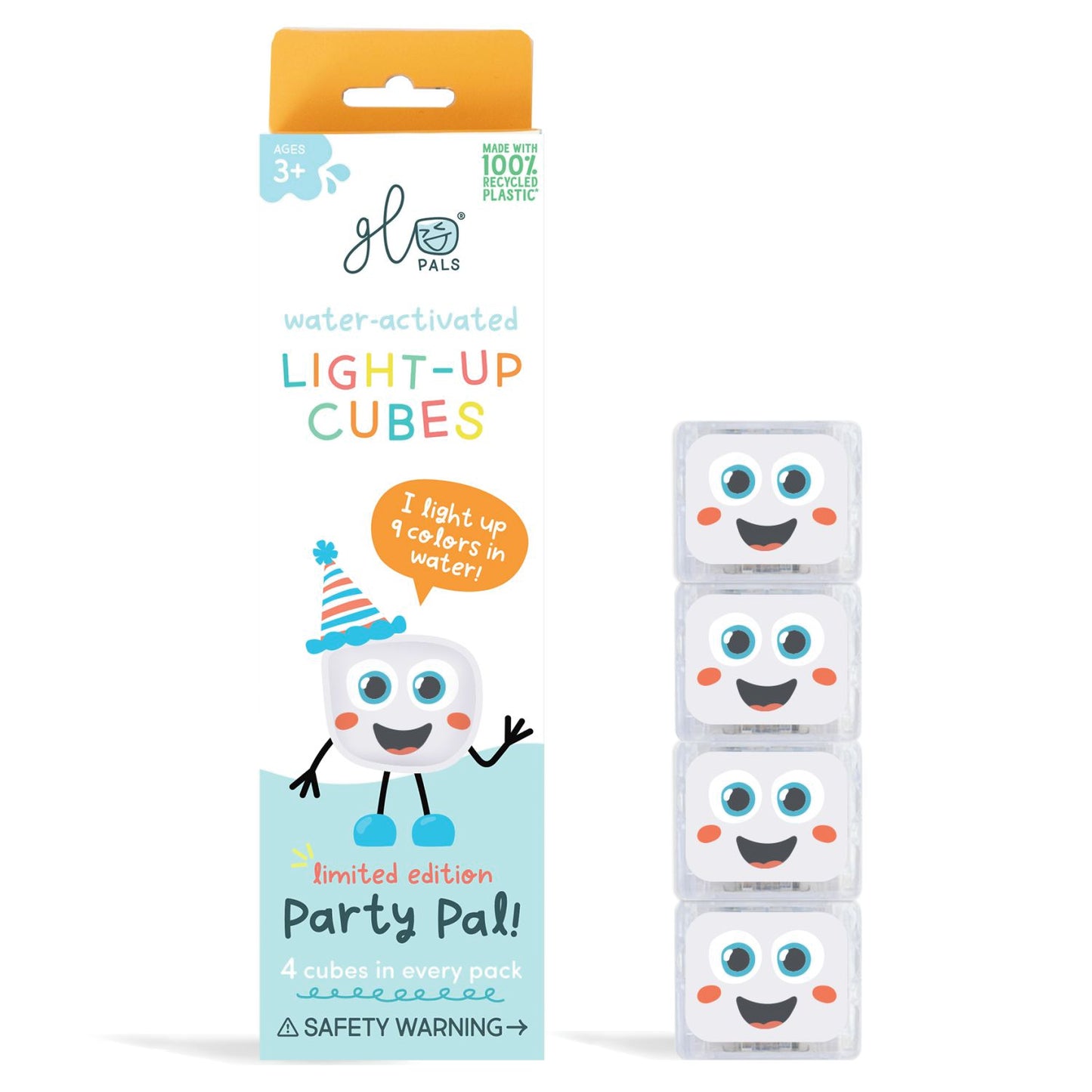 Glo Pals Light Up Sensory Cubes 4 Pack Cubes