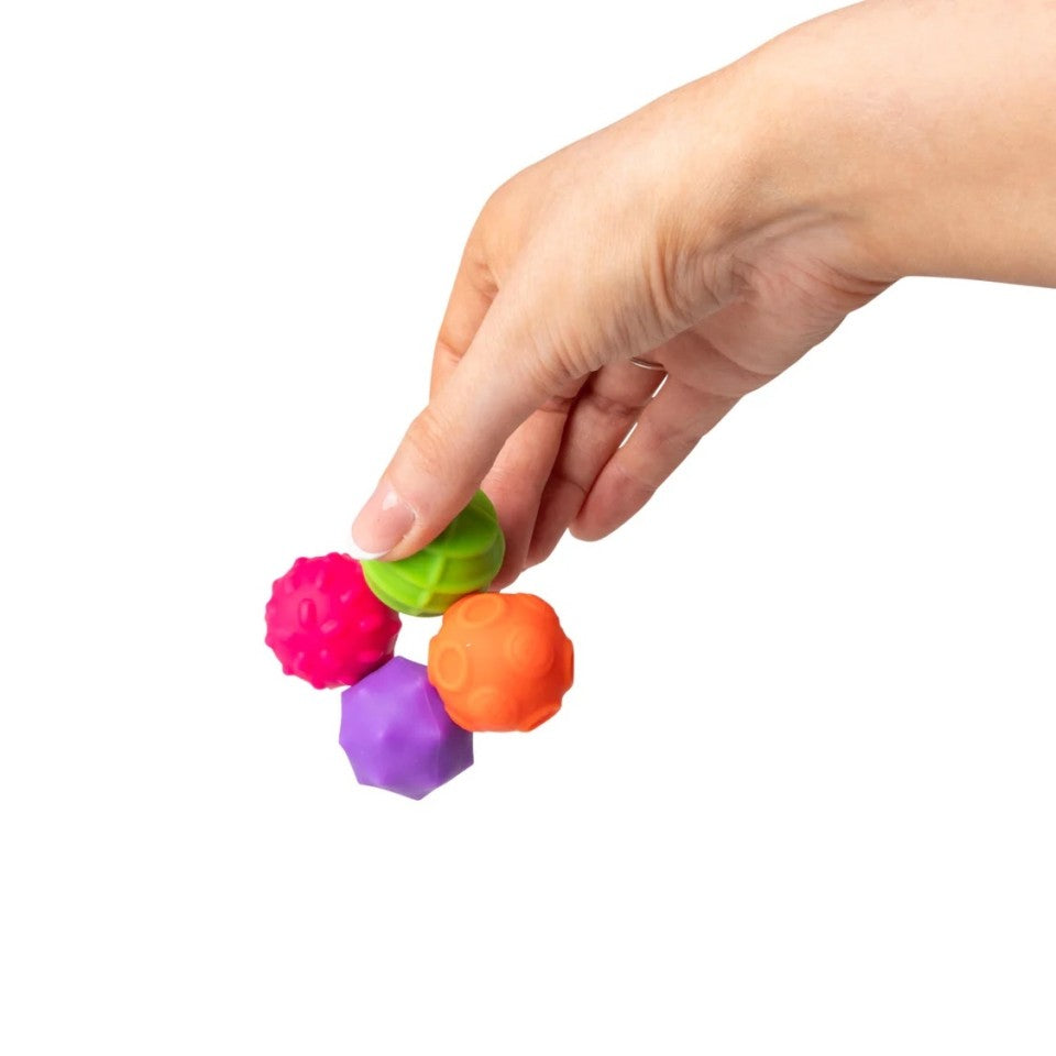 Magnetic Sensory Spheres - Soft Textured Balls 4 pack