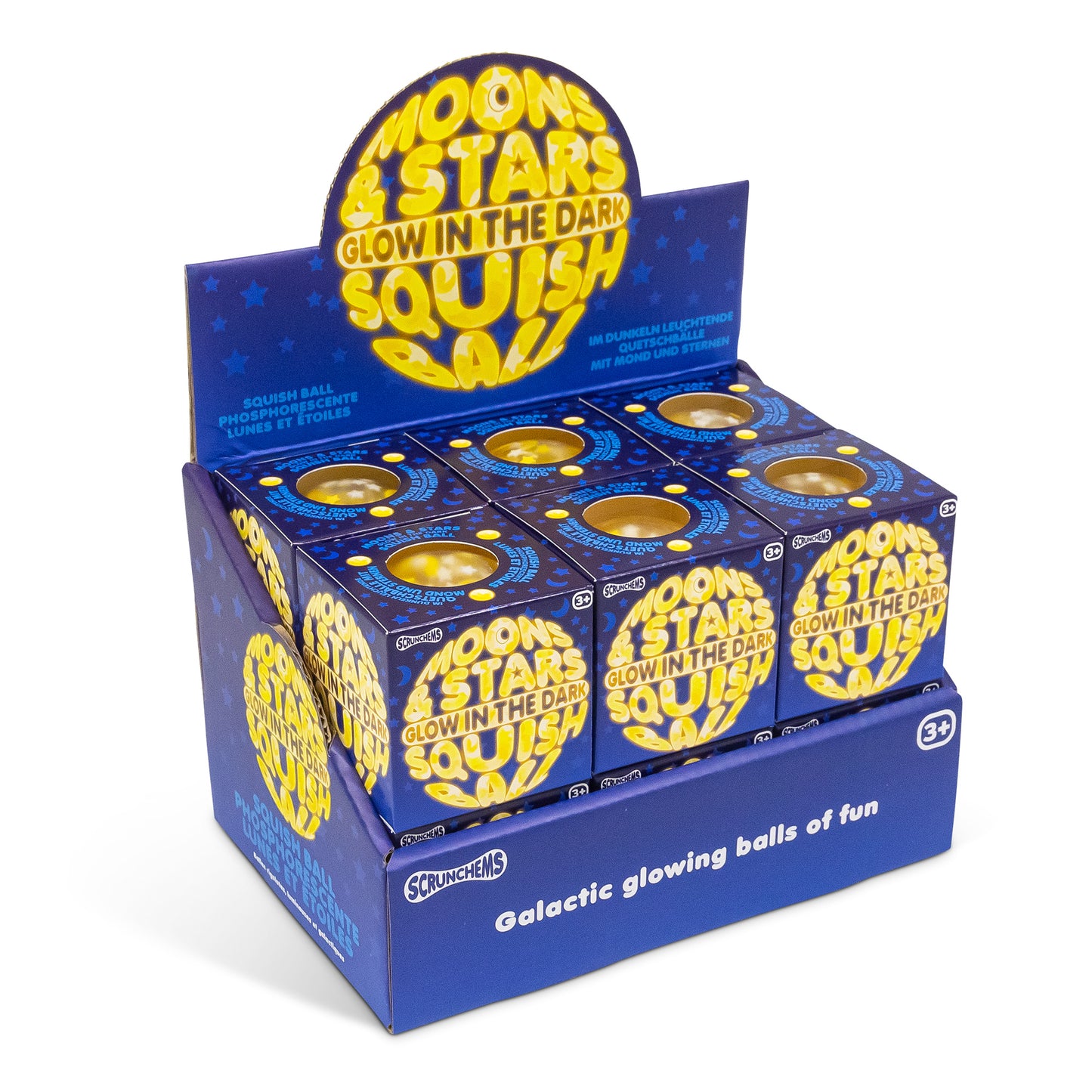 Scrunchems Moons and Stars Glow in the Dark Squish Ball