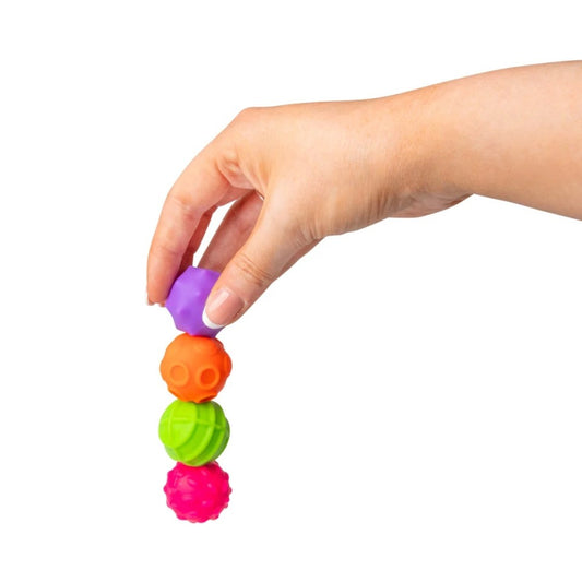 Magnetic Sensory Spheres - Soft Textured Balls 4 pack