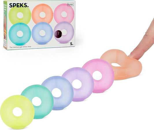 Speks Mini Loops Gump Multi Colour 6-Pack - the Memory Gel Stress Ball