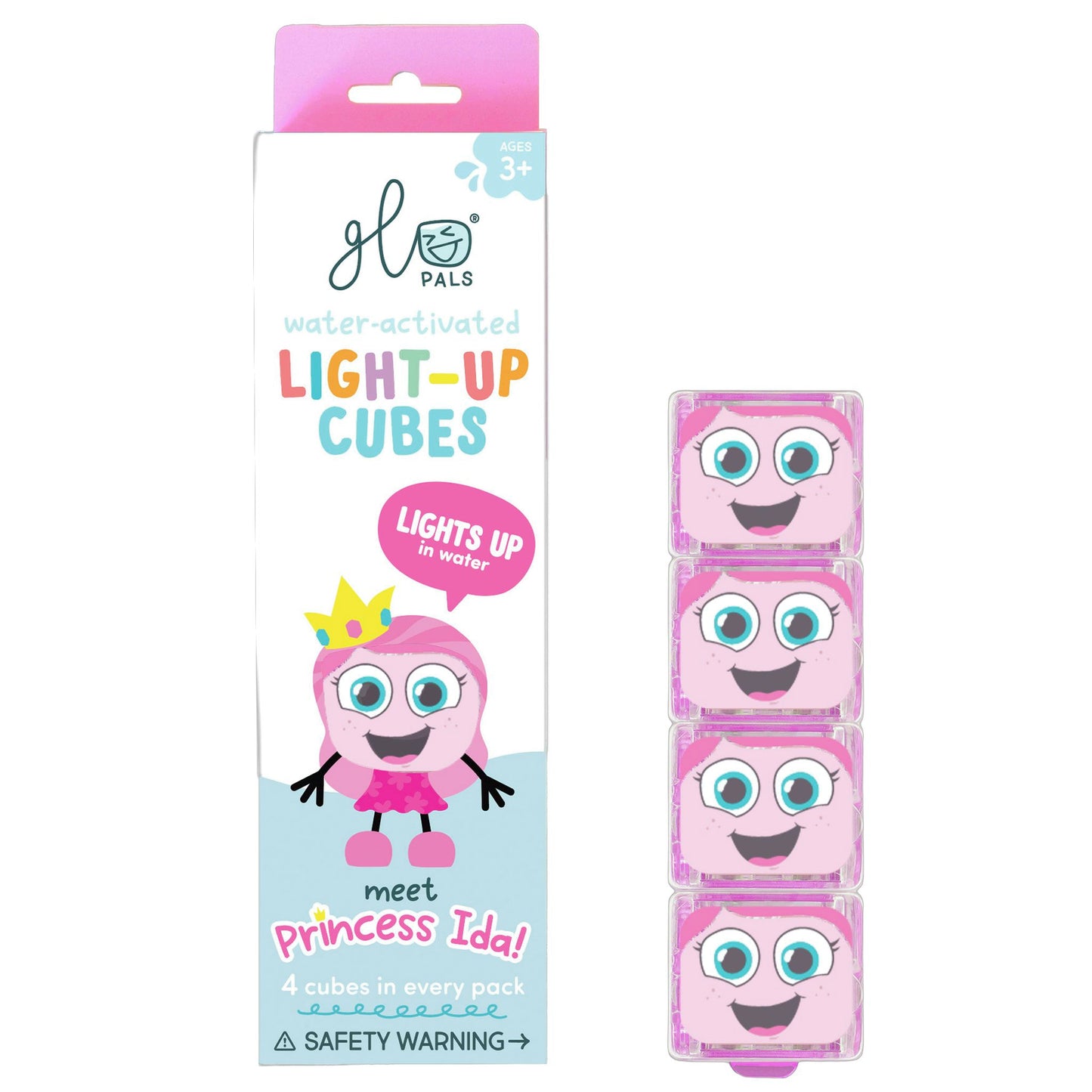 Glo Pals Light Up Sensory Cubes 4 Pack Cubes