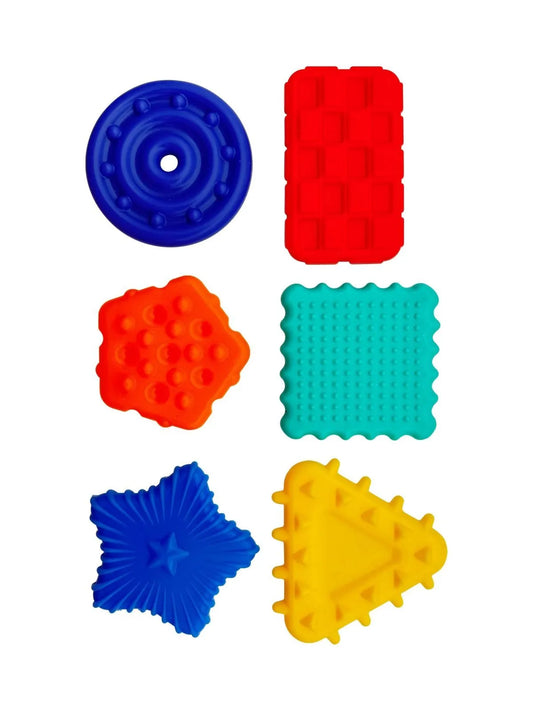 Sensory Textured Silicon Tactile Shapes 6 pack