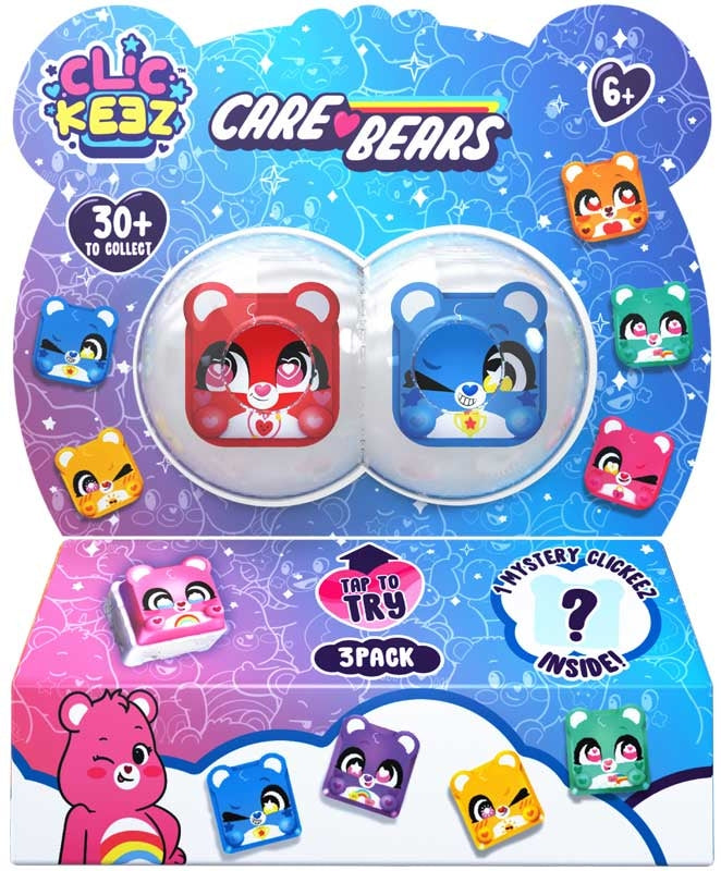 Clickeez 3 pack - Care Bears (picked at random)