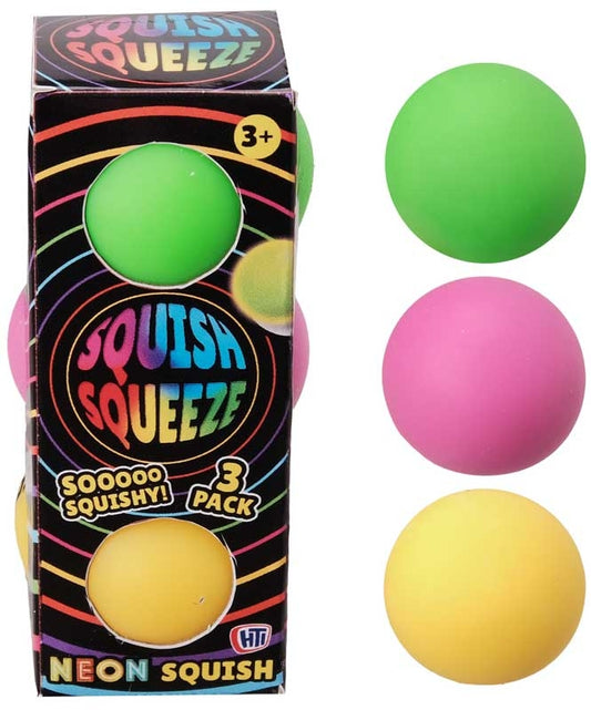 Neon Super Squish Balls 3 Pack
