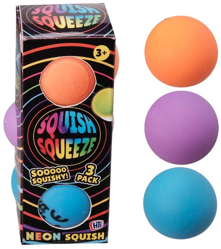 Neon Super Squish Balls 3 Pack