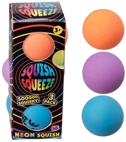 Neon Super Squish Balls 3 Pack